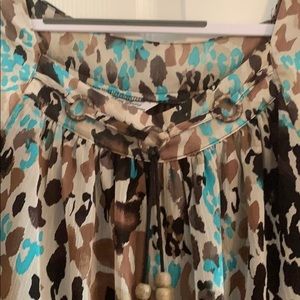 Signature by Larry Levine Tops - Brown animal print top Signature by Larry Levine Tops - Brown animal print top
